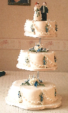 Pretty blue 3 tier